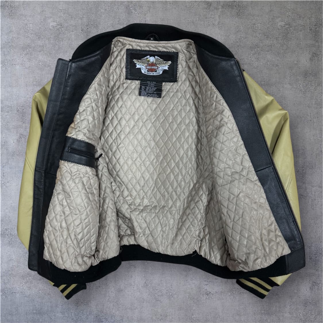 할리데이비슨 레더 바시티 자켓 M 상품이미지4