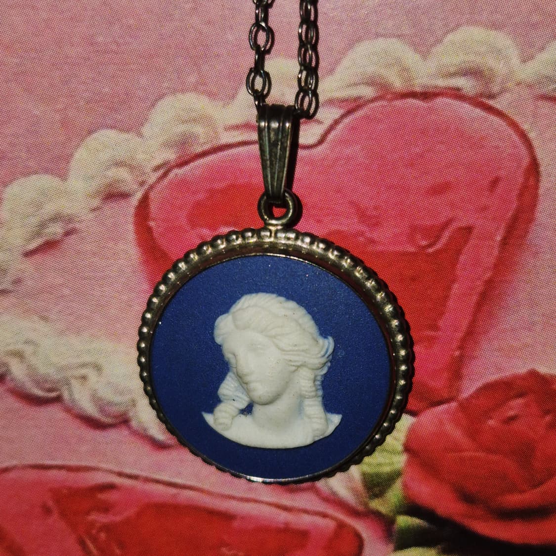 70s 영국 웨지우드 실버925 빅 카메오 목걸이 상품이미지8