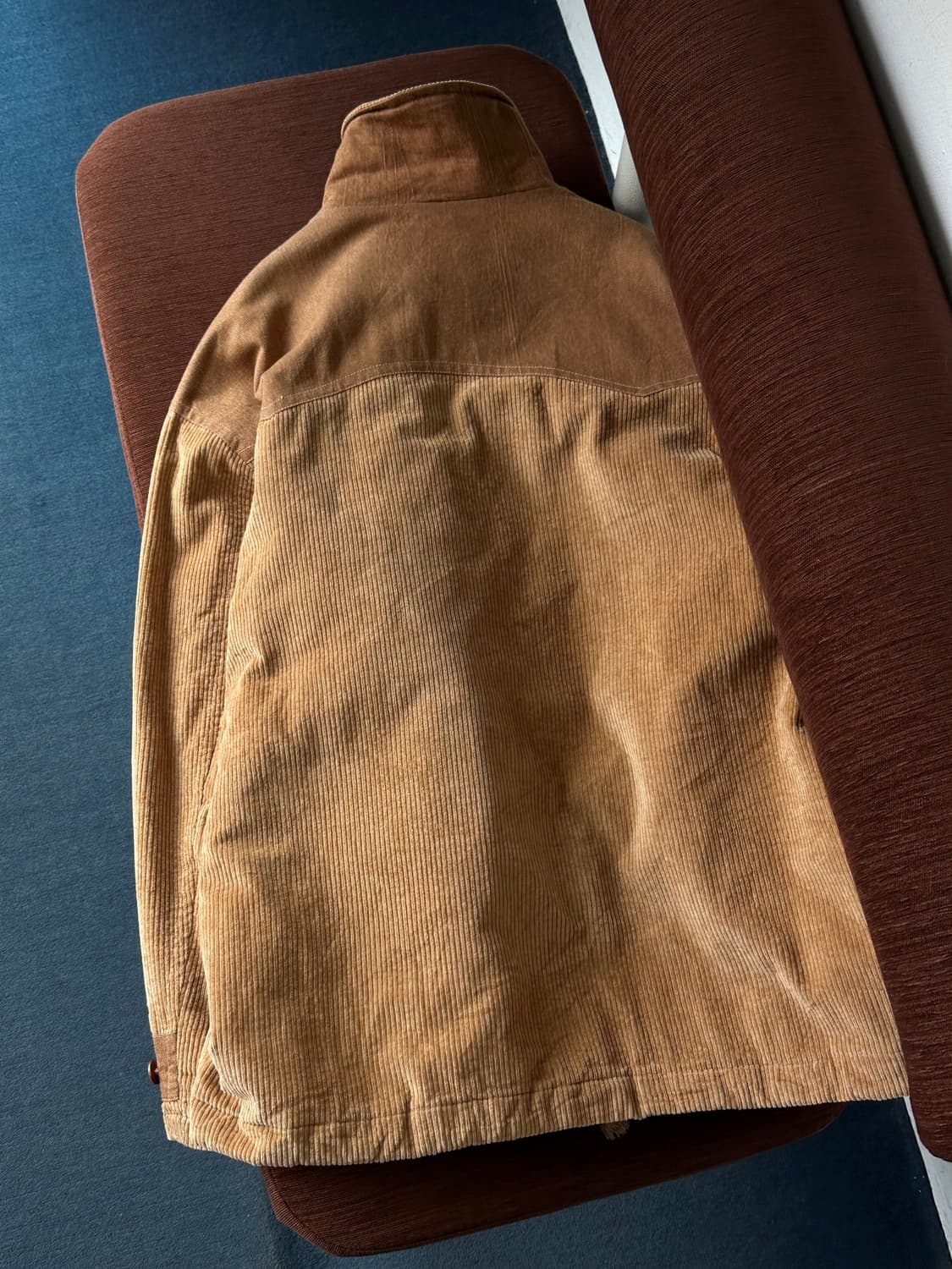 Cord fabric 2way collar utility mid coat 상품이미지4