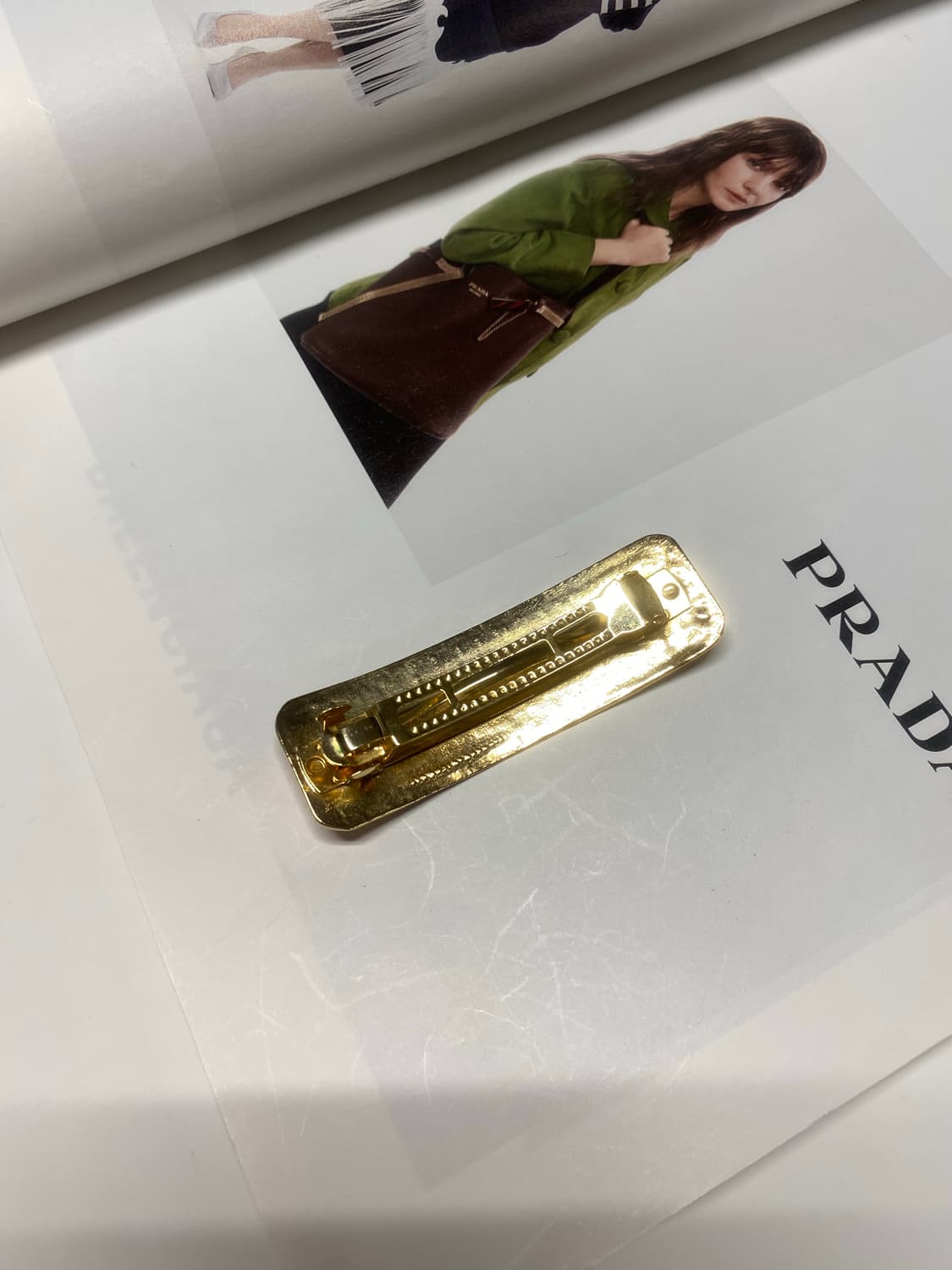 일본 수입 골드 텍스쳐 자동 헤어핀 머리핀 상품이미지3