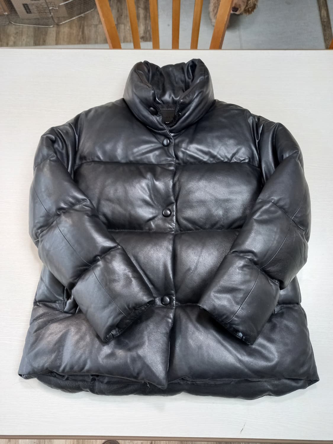 S85 ROBO 양가죽 구스다운 숏패딩 블랙 S-210 상품이미지3