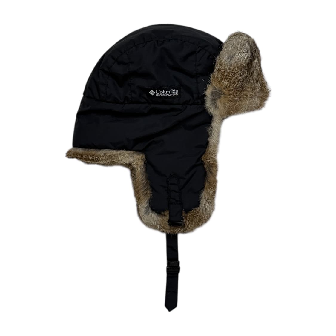 컬럼비아 빈티지 래빗퍼 토끼털 트루퍼햇 Y2K 귀도리 방한 모자 블랙 상품이미지1