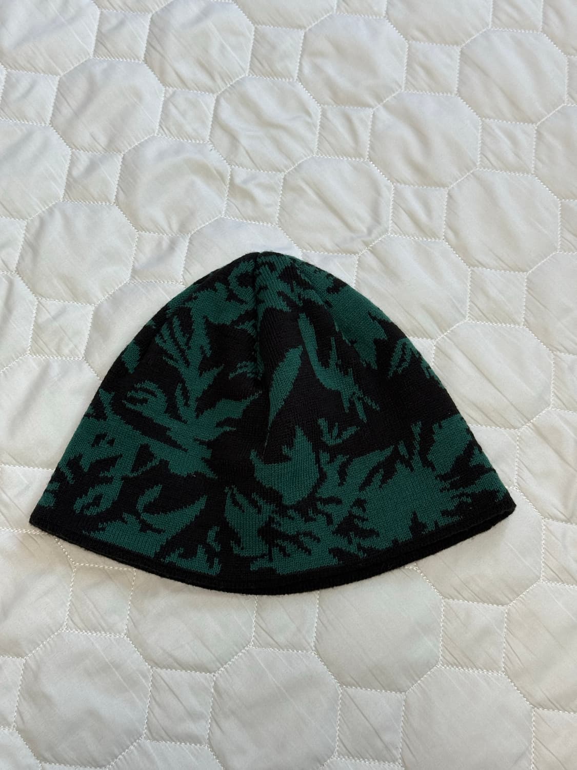 예스아이씨 자카드 비니 그린 상품이미지1