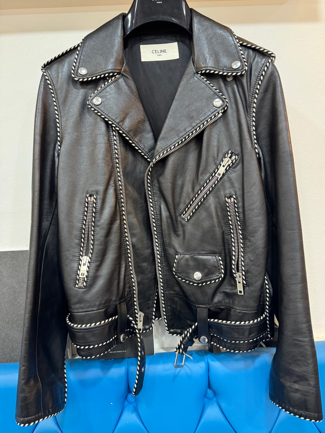 셀린느 19fw 파이핑레더자켓 상품이미지2