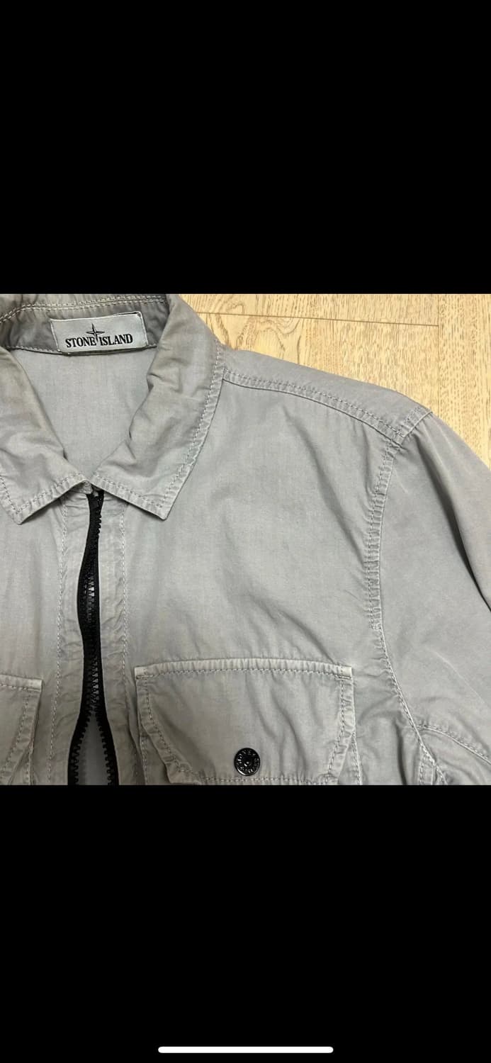 스톤 아일랜드 113WN 올드이펙트 오버셔츠 라이트 그레이 상품이미지4