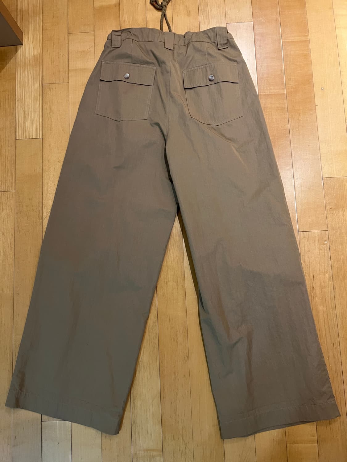 문달 moondal 베이지 와이드 팬츠 S 상품이미지4