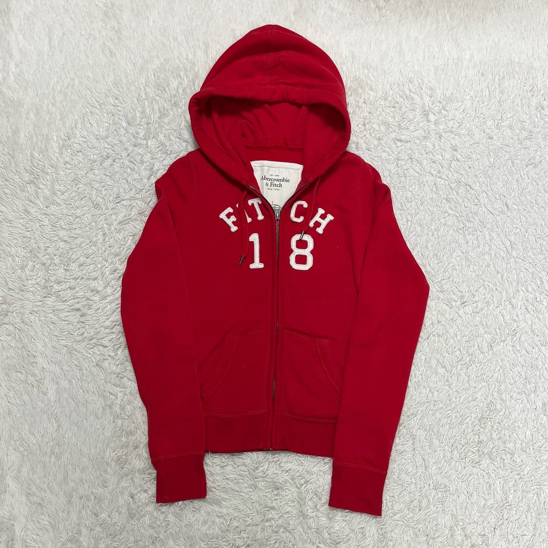 Abercrombie red zip-up hoodie 상품이미지4