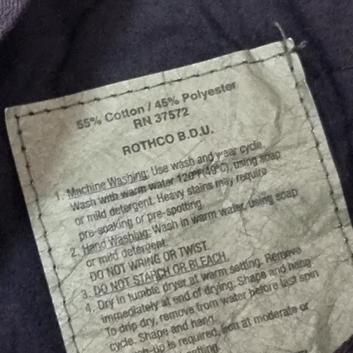 로스코사 미군 흑복 바지(라지) 상품이미지6