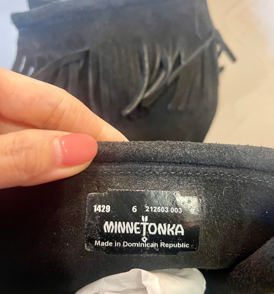 미네통카 Minnetonka프론트 레이스 니 하이 부츠 블랙 230 상품이미지4