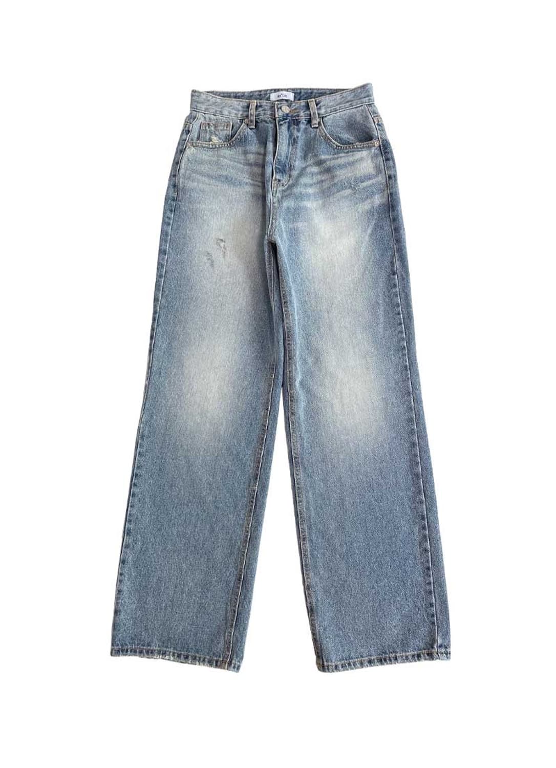 애즈온 ASON - 시그니처 와이드 데님팬츠 청바지 (블랙 블루 s) 상품이미지2