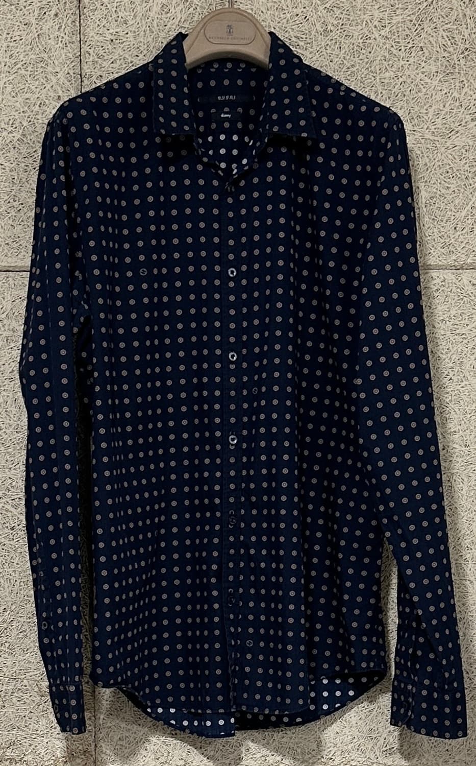 구찌 셔츠 코튼, 실크 로고 패턴 셔츠 상품이미지2