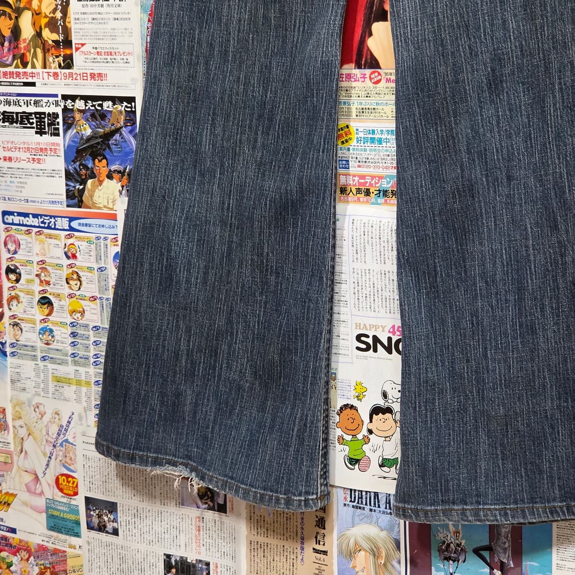 빈티지 y2k 로우라이즈 플레어 부츠컷 데님 팬츠 상품이미지5