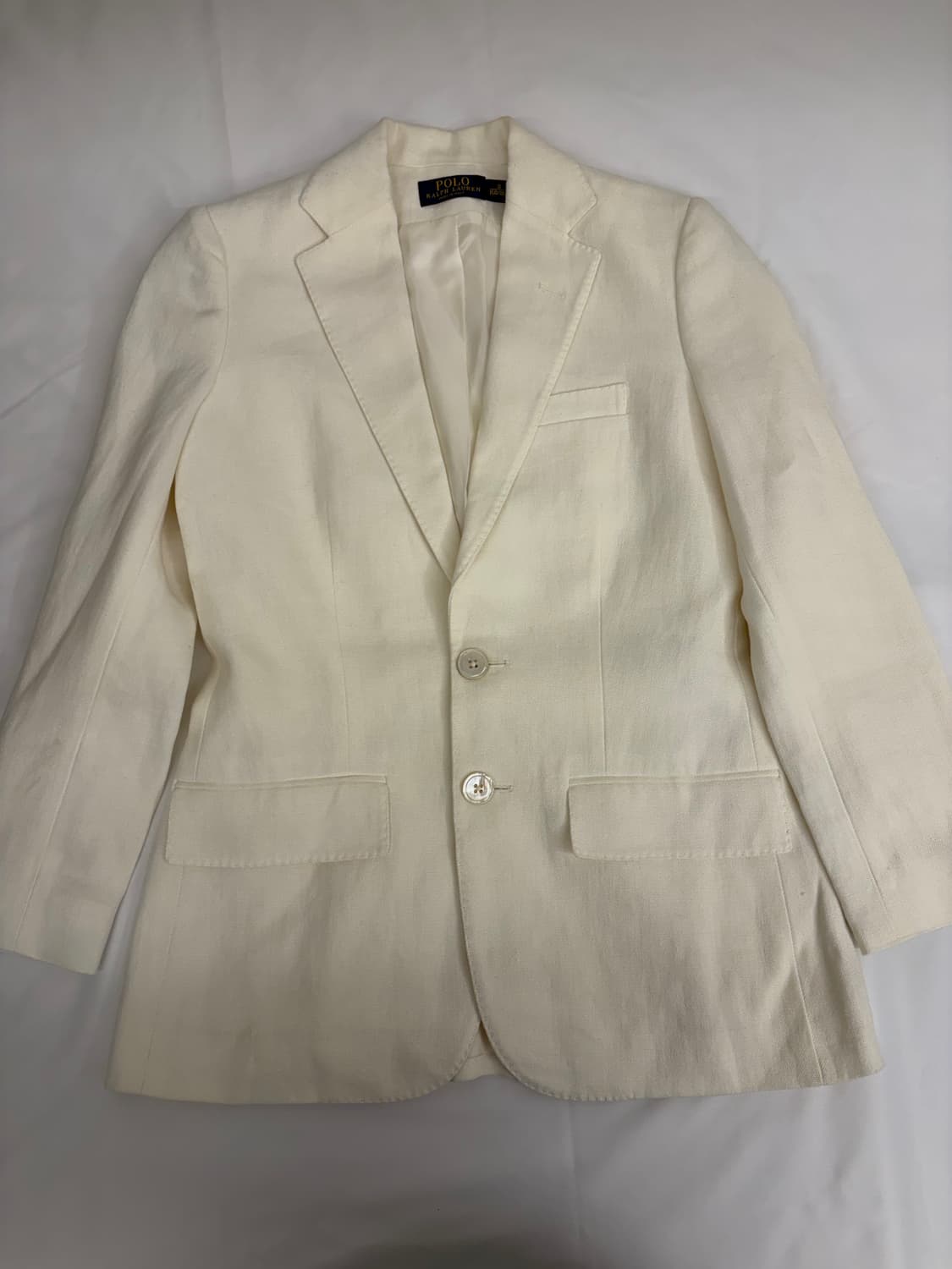[0] 폴로 랄프로렌 화이트 린넨 블레이저 자켓 상품이미지1