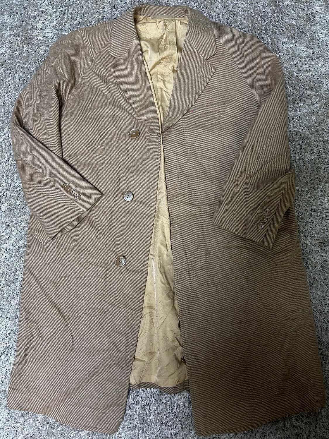 일제 미쓰코시 울 체크코트 사이 105 상품이미지1