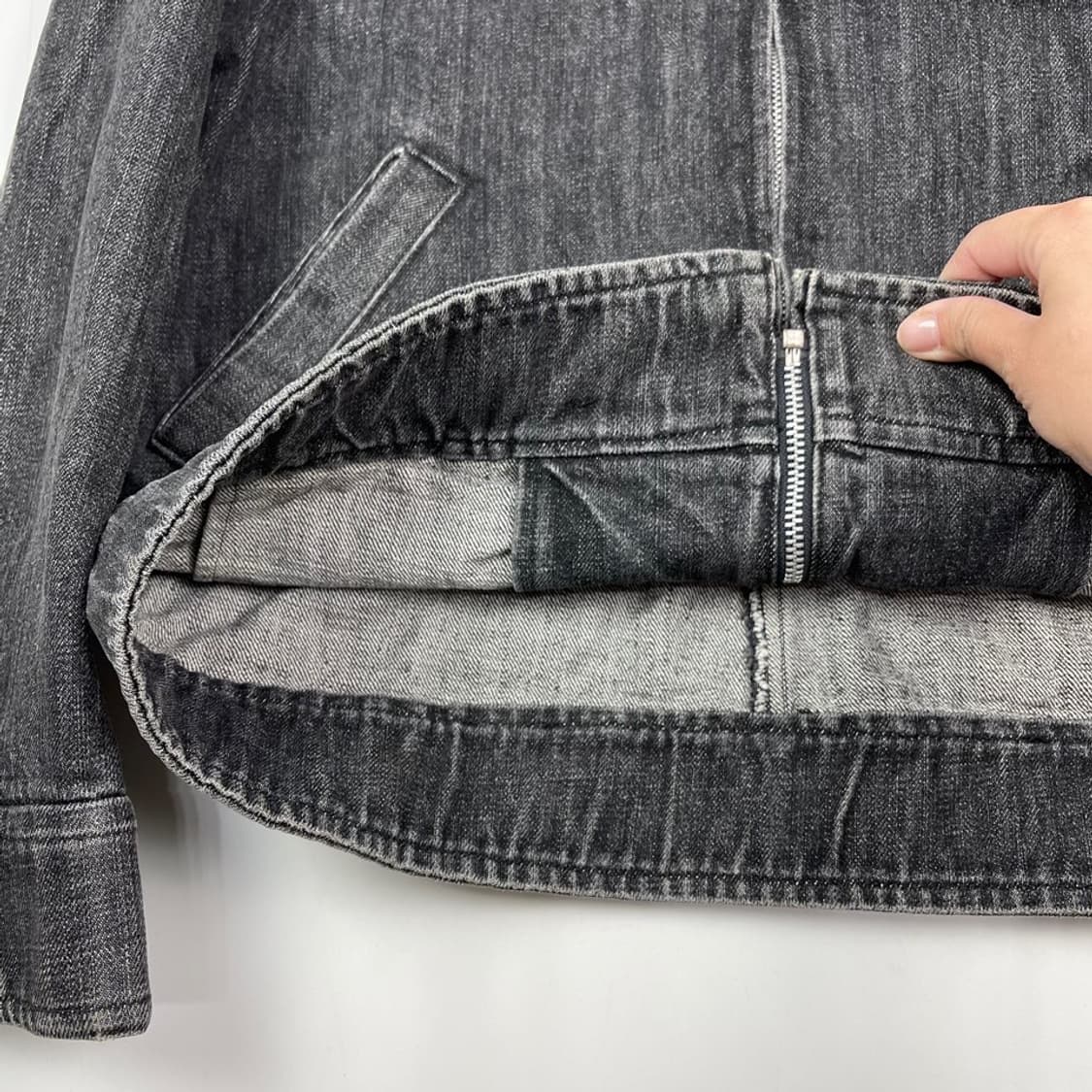 빔즈 흑청 데님 자켓 상품이미지4