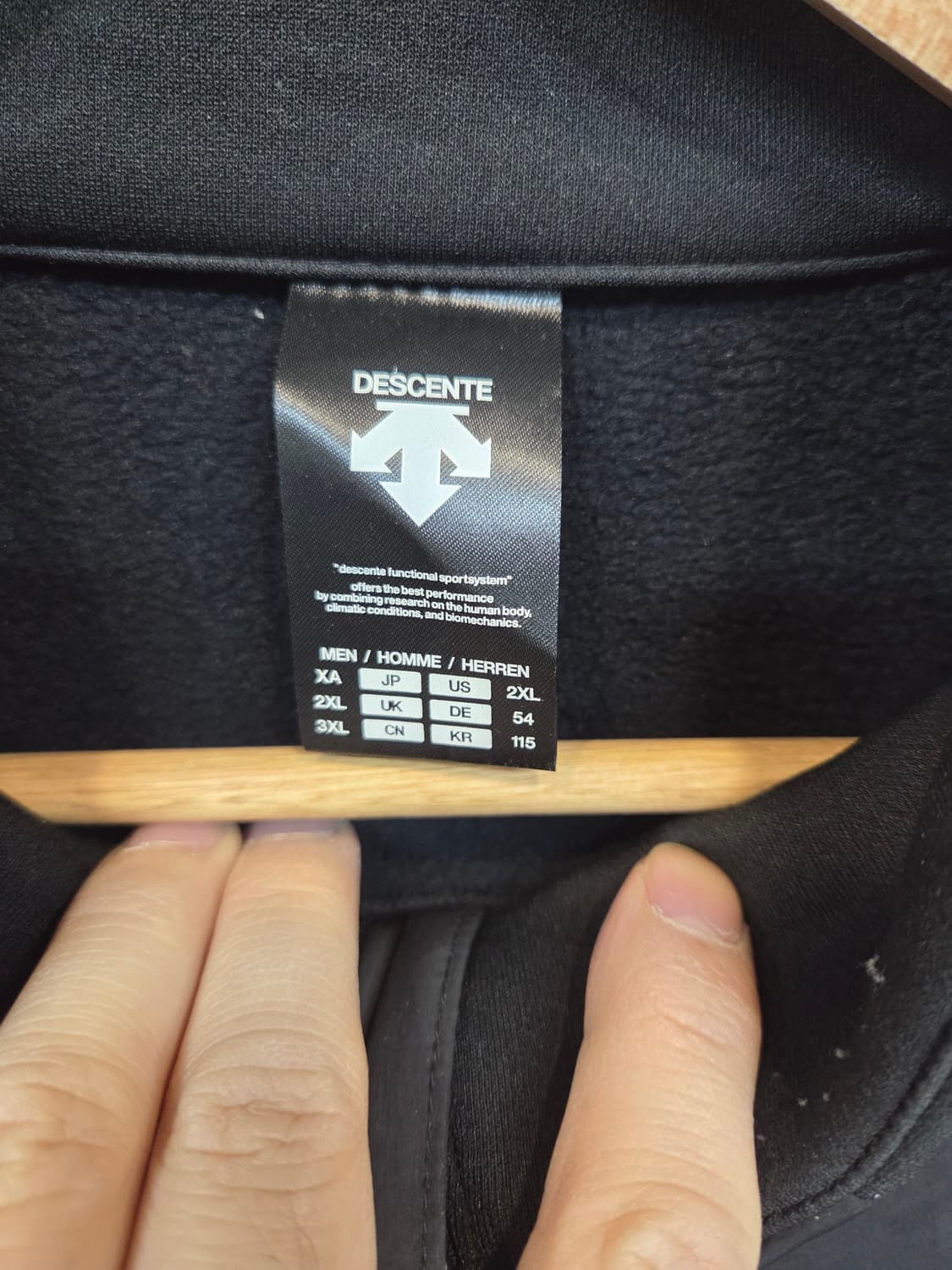 데상트 하이브리드 안감플리스 덕다운 패딩 기능성자켓 115 상품이미지3