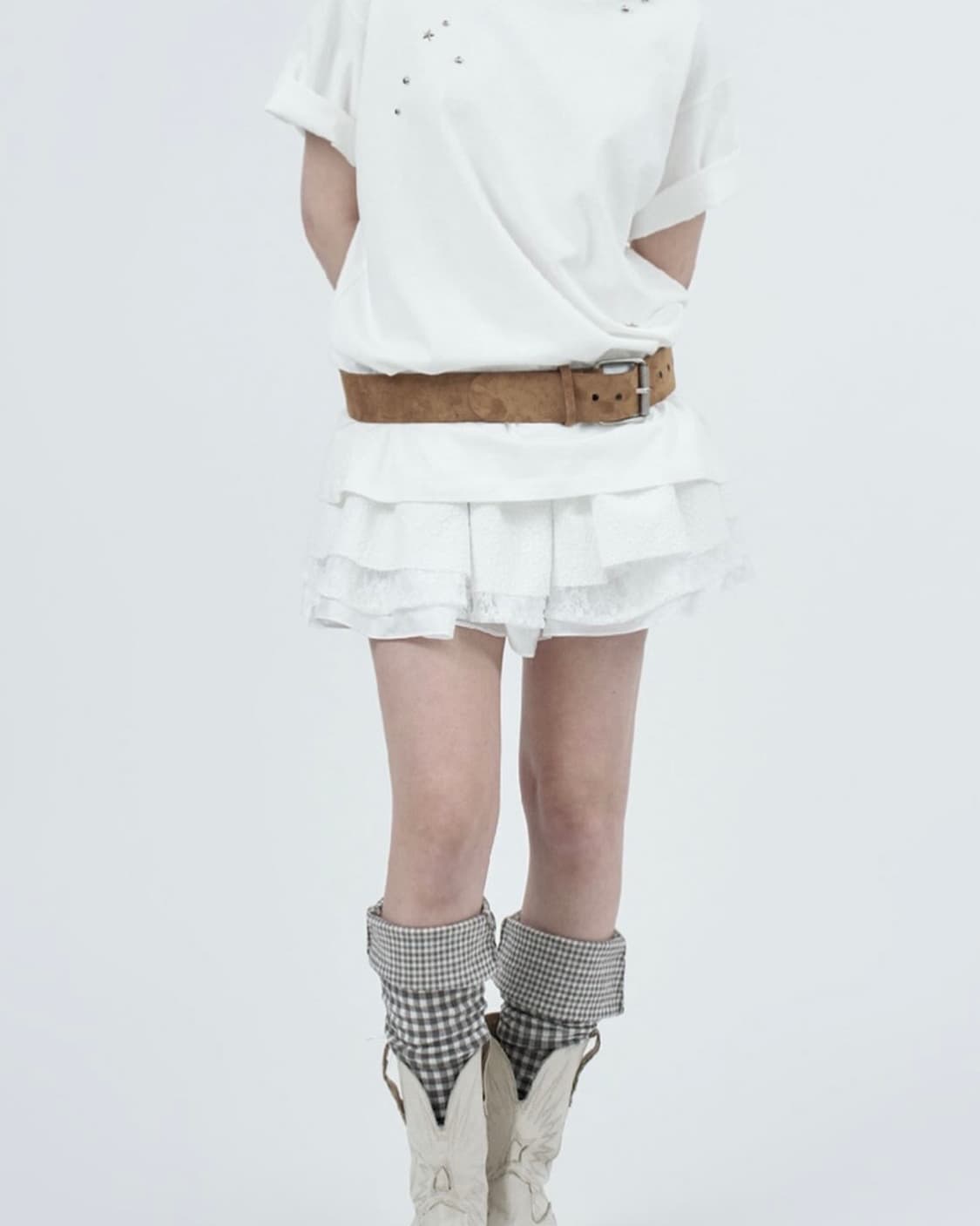 페이즈드 캉캉스커트 화이트 상품이미지2