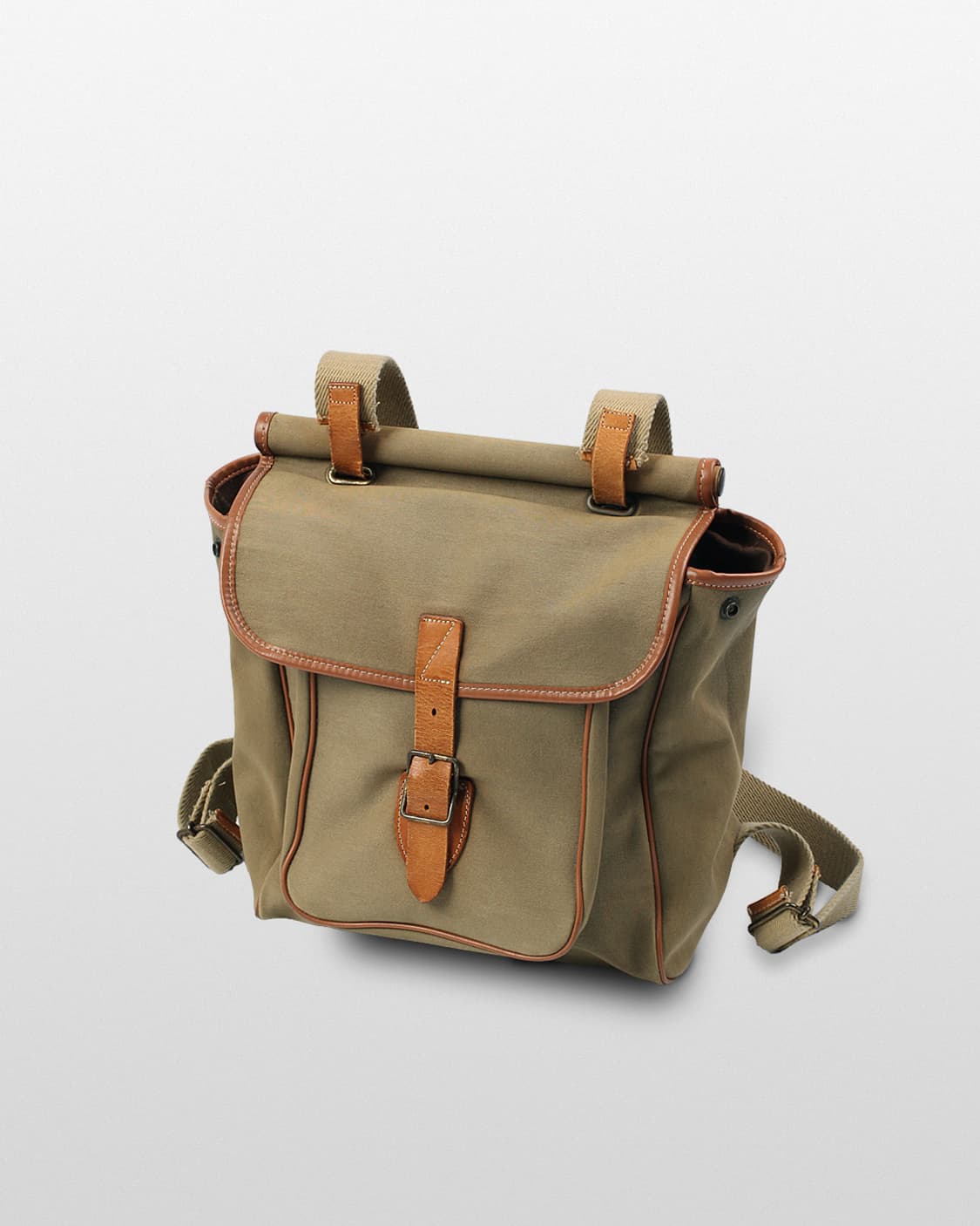 SAZABY'S Canvas Leather Trim Backpack MM 상품이미지1