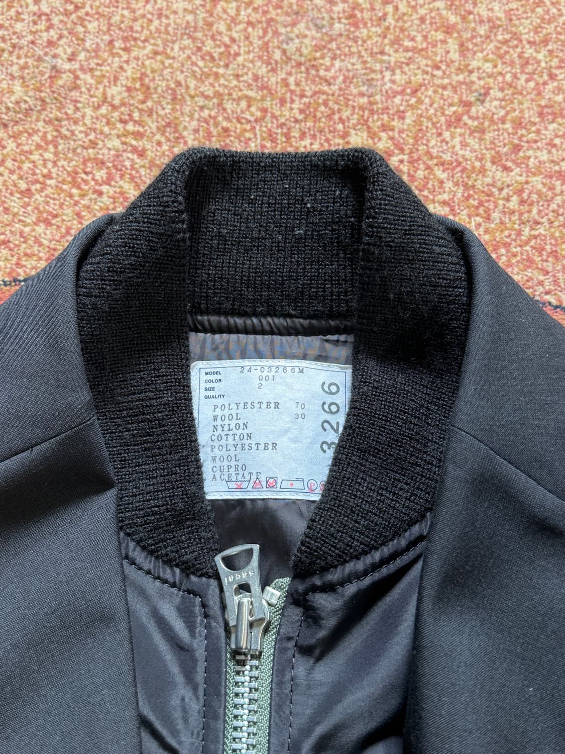 Sacai 사카이 레이어드 싱글 브레스티드 집업 블레이져 24-03266 상품이미지4