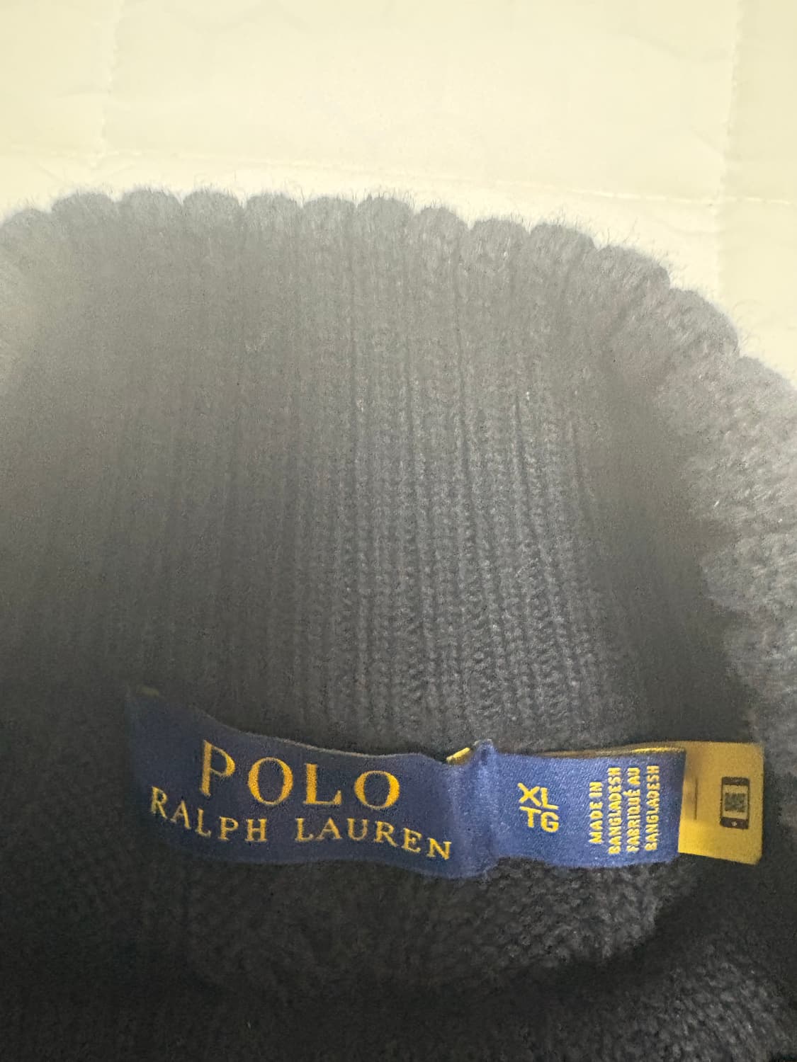 폴로 랄프로렌 반집업 케이블 니트 블랙 상품이미지3