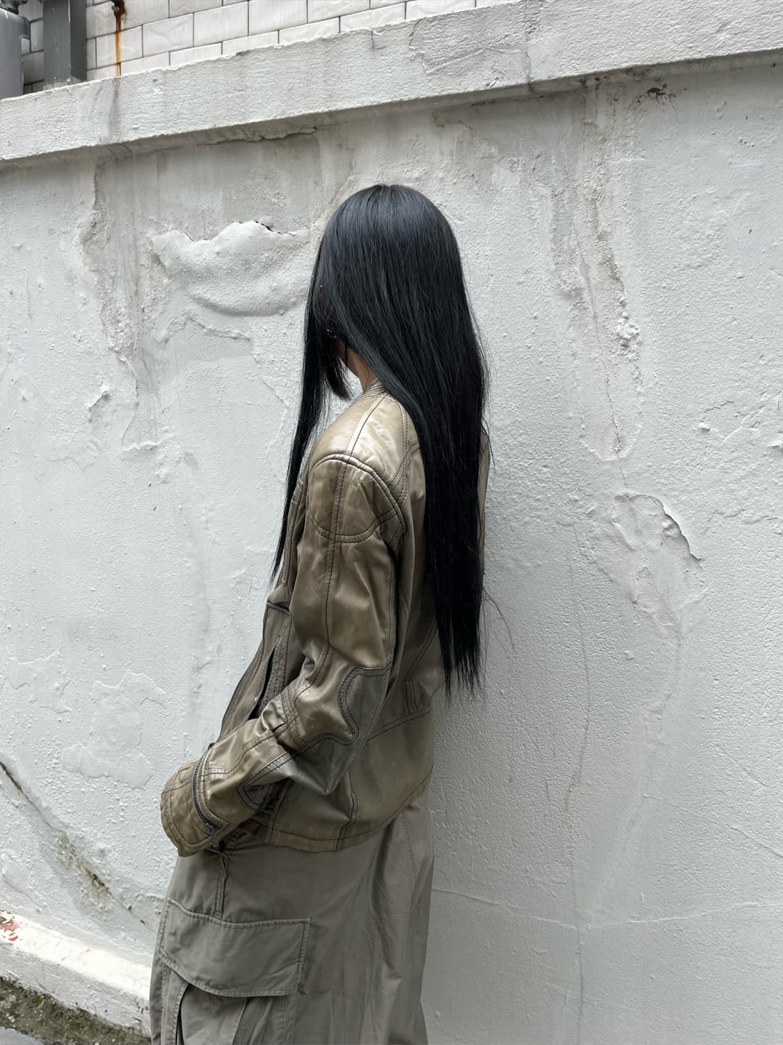 디젤 그런지 레더 바이커자켓 상품이미지8