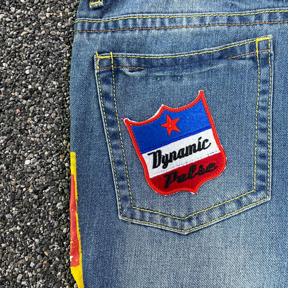 빈티지 D pulse 페인트 프린팅 워싱 데님 팬츠 B4039 상품이미지8