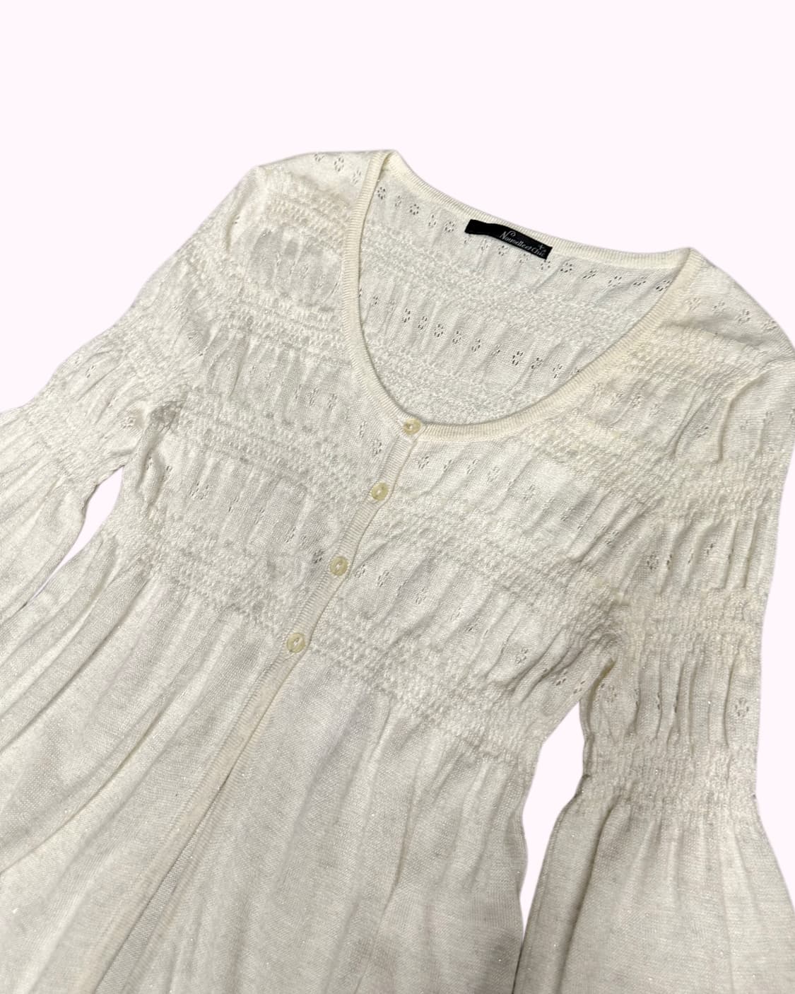 ivory glitter punching cardigan 상품이미지2