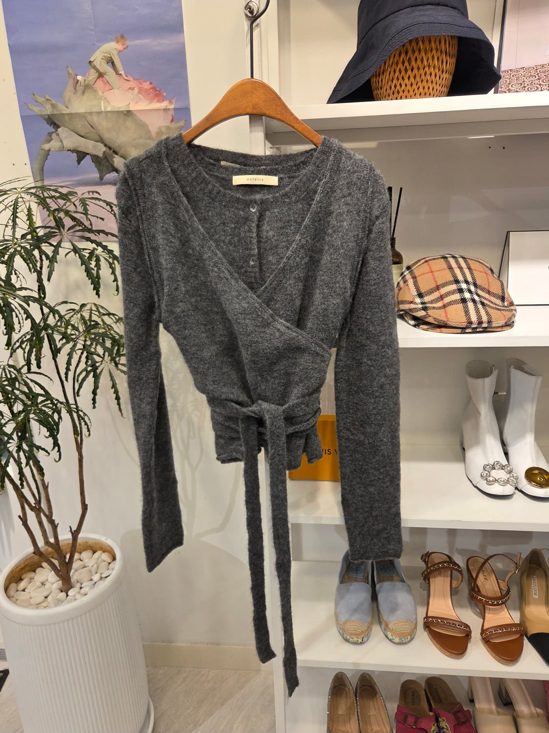 (새상품) octette 오떼뜨 알파카 혼방 울 가디건 베스트 세트 상품이미지1