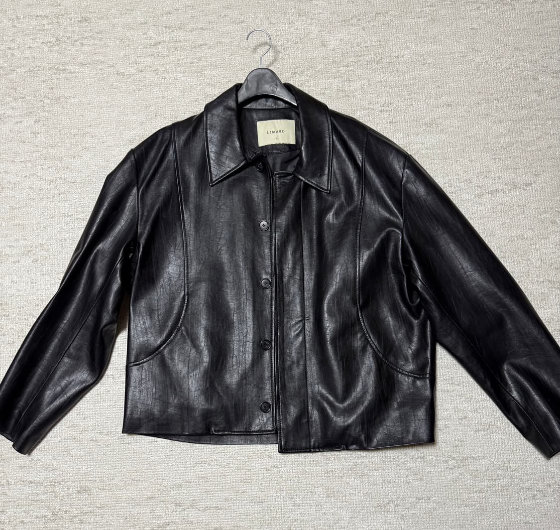 [3size] 르마드 절개 레더자켓 상품이미지1