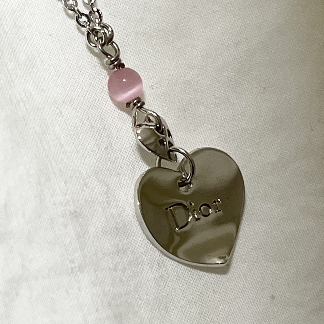 빈티지 ) dior 디올 비즈 하트참 목걸이 상품이미지2