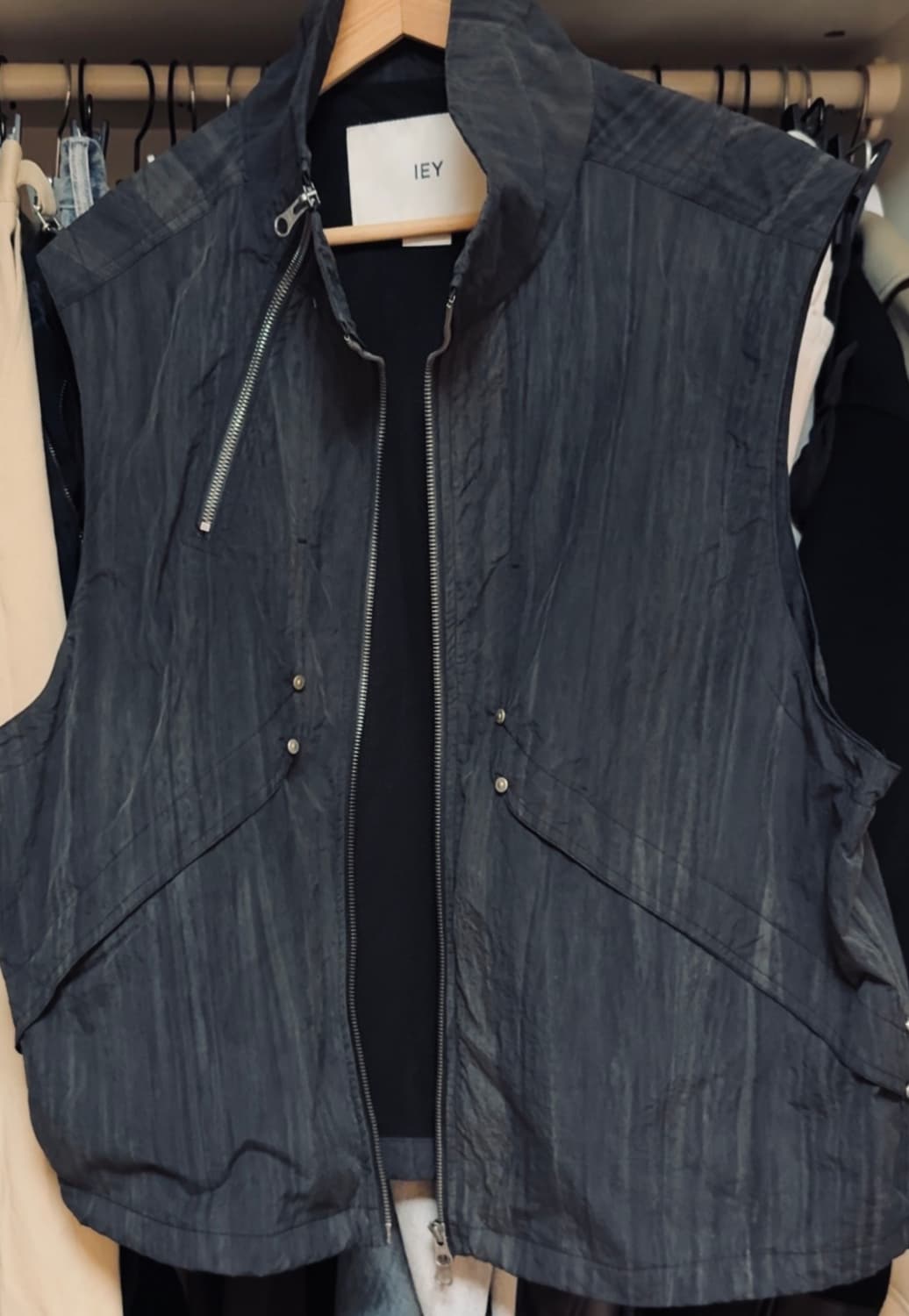 M) 이에이 베스트 RAIN MULTI ZIP-UP VEST Black 상품이미지3