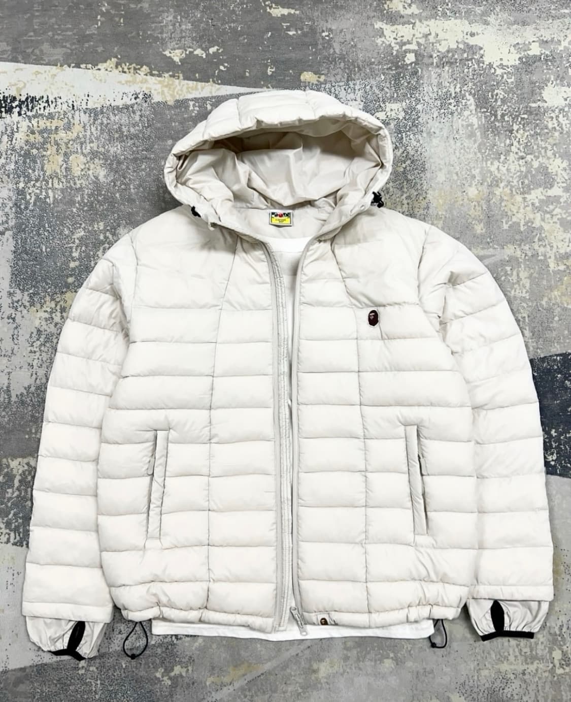 베이프 Bape 후드 포켓 경량패딩 아이보리 상품이미지1
