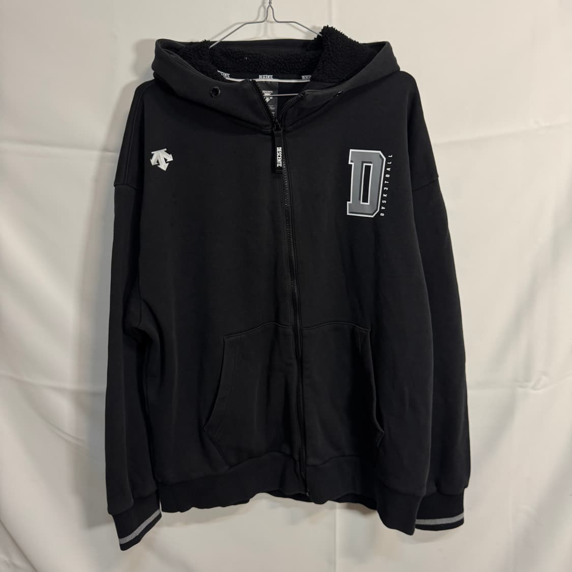 데상트 베이스볼 기모 후드집업 상품이미지1