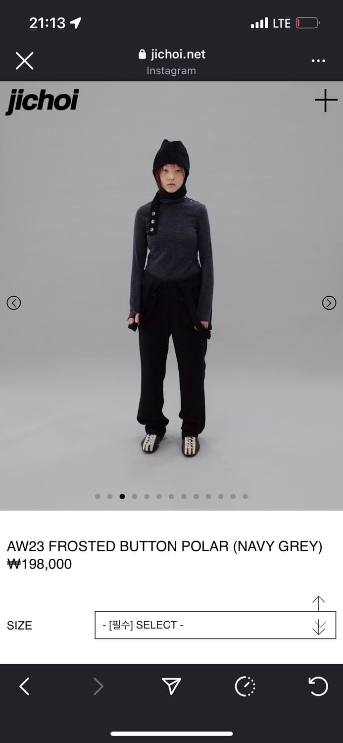 AW23 FROSTED BUTTON POLAR (NAVY GREY) 상품이미지3