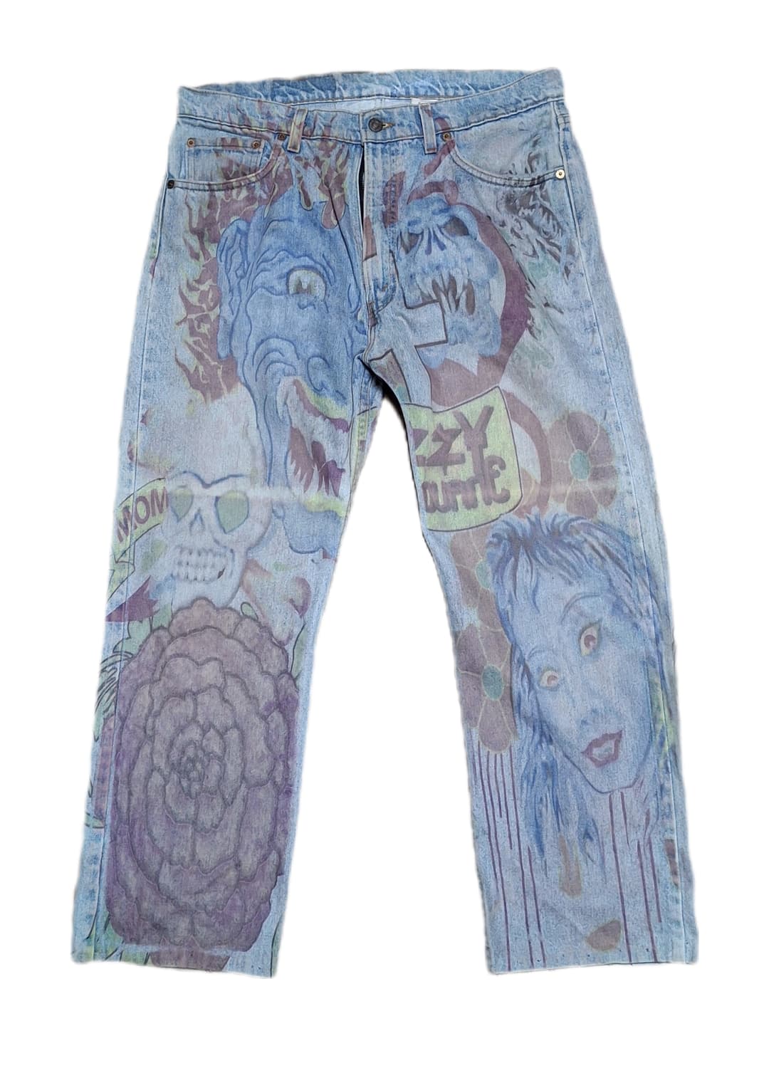 90s levis 리바이스 505 블랭크탭 오지오스본 프린티드 커스텀 상품이미지1