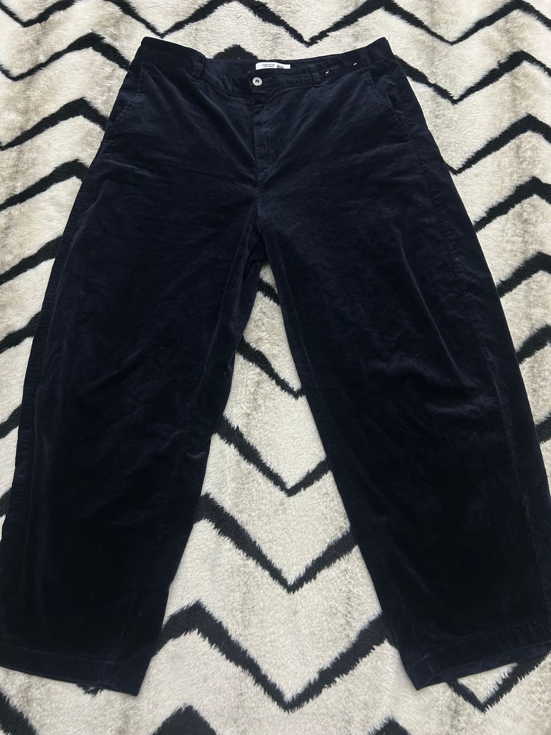 [3xL]유니클로x꼼뜨와 와이드 벌룬 코듀로이팬츠/네이비 상품이미지1