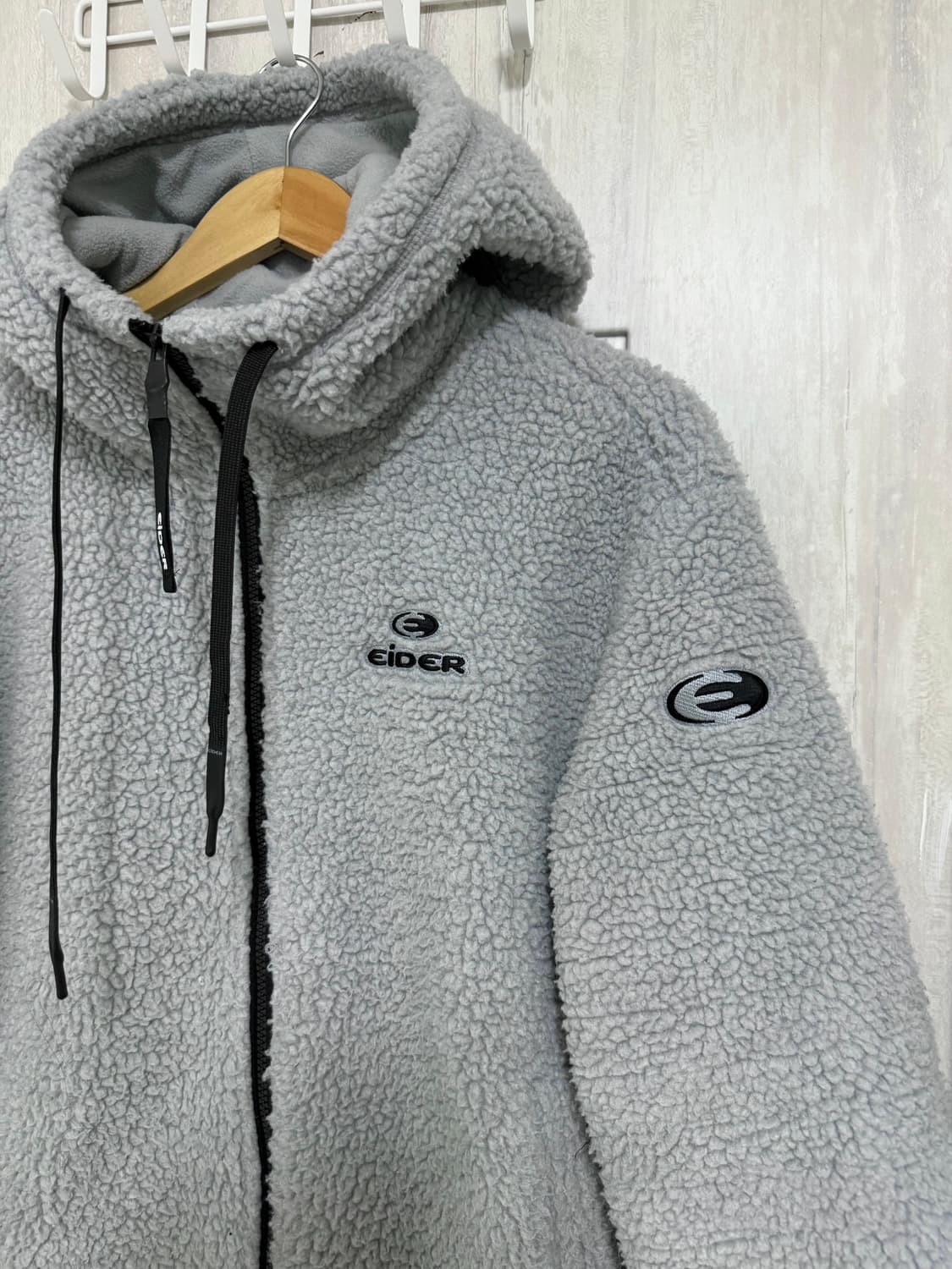 100 L / 아이더 스투키 뽀글이 후리스 자켓 쿨그레이 상품이미지3