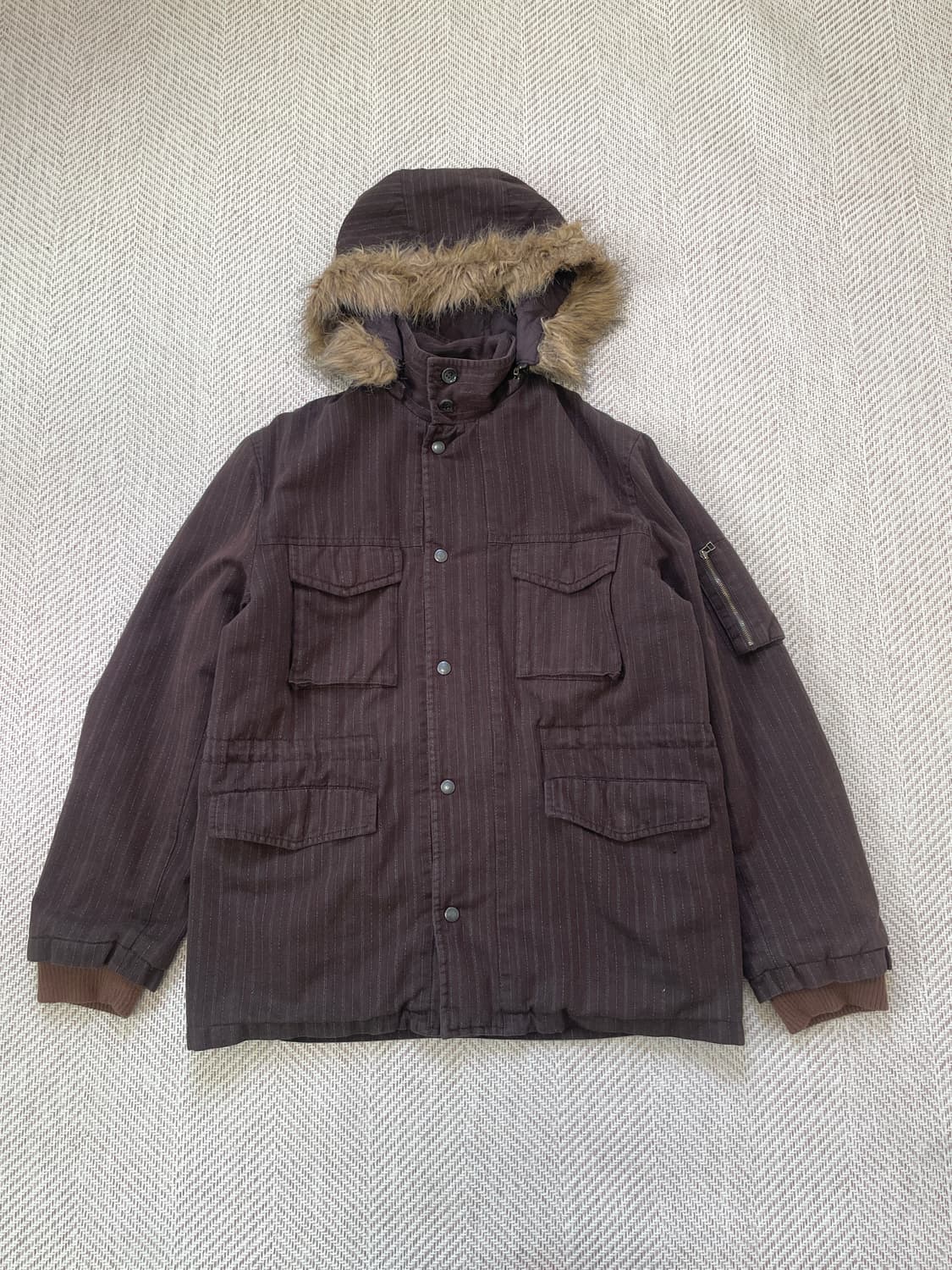 간사이 야마모토 브라운 퍼트리밍 자켓  J03986 상품이미지1