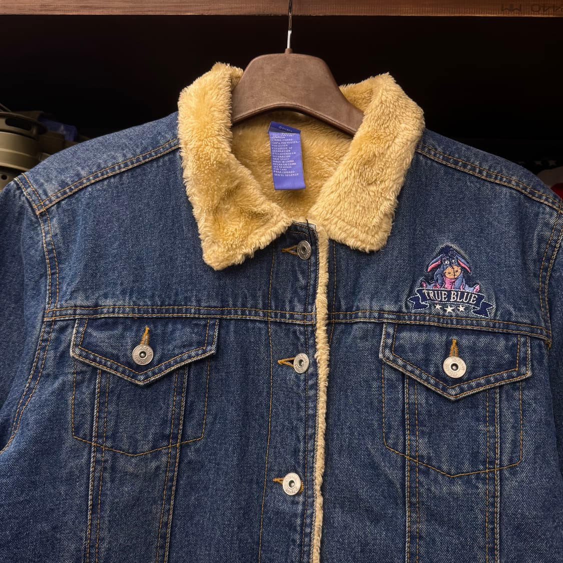 00s DISNEY 디즈니 곰돌이 푸 이요르 빅 로고 쉐르파 자켓 상품이미지3