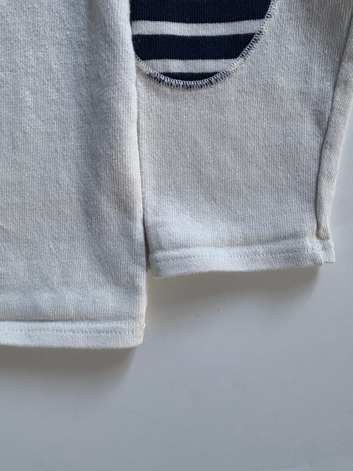 SAINT JAMES 세임트제임스 아이보리컬러 엘보우패치 보트넥 슬리브 상품이미지6