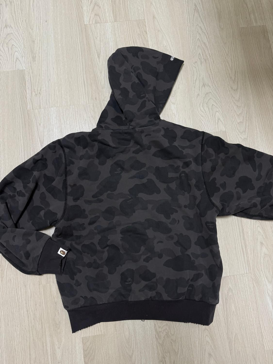 베이프 카모 후드집업 블랙 s 상품이미지7