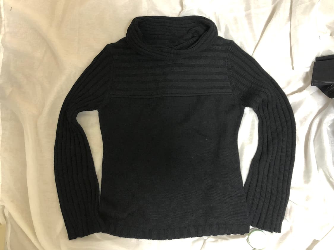 빈티지 블랙 하이넥 니트 상품이미지4