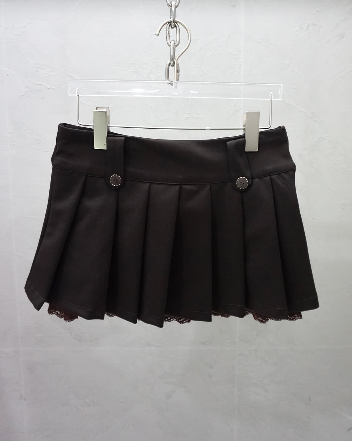 Brown Pleats Skirt 상품이미지1