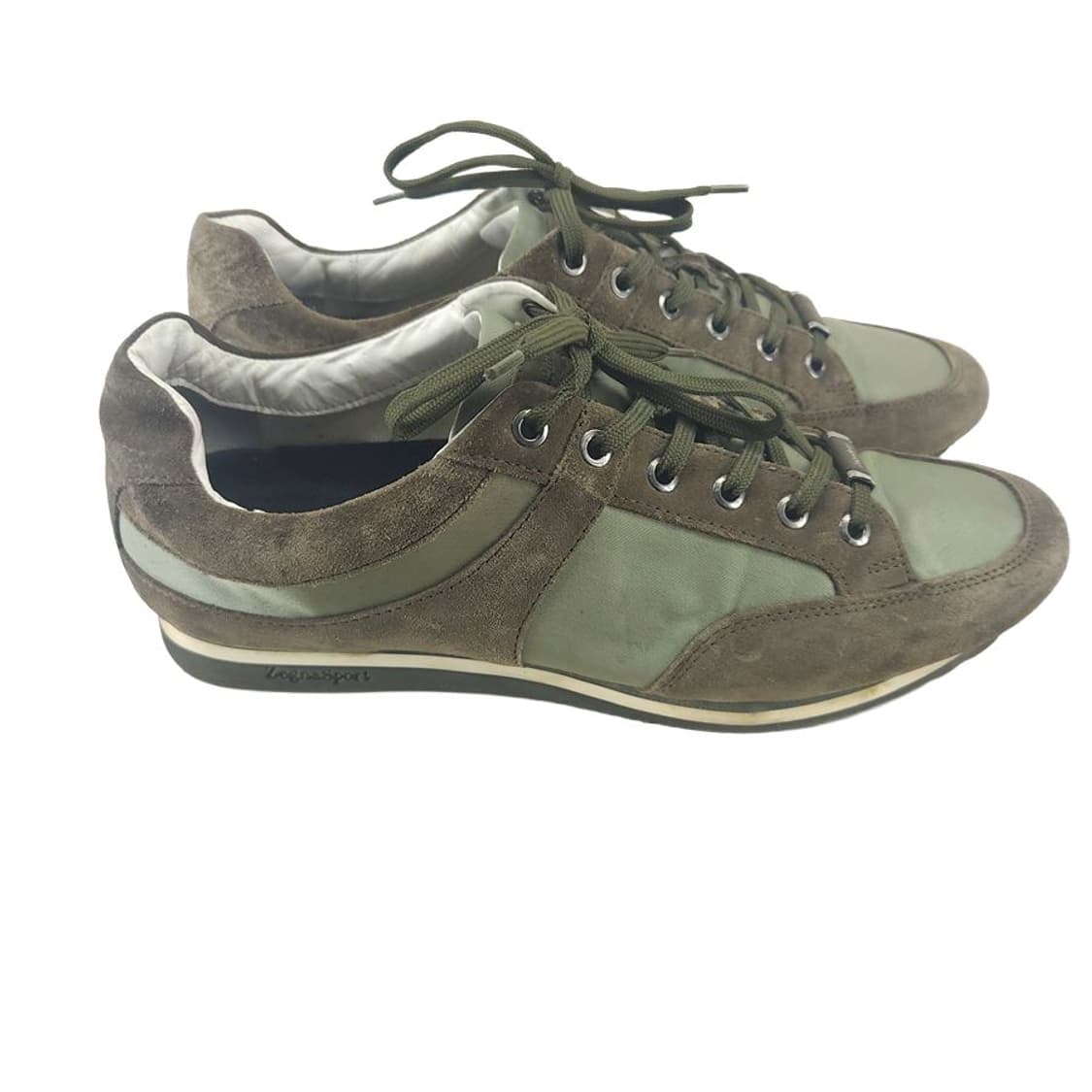 [US8]제냐스포츠 카키 레더배색 스니커즈[Y5C-152] 상품이미지4