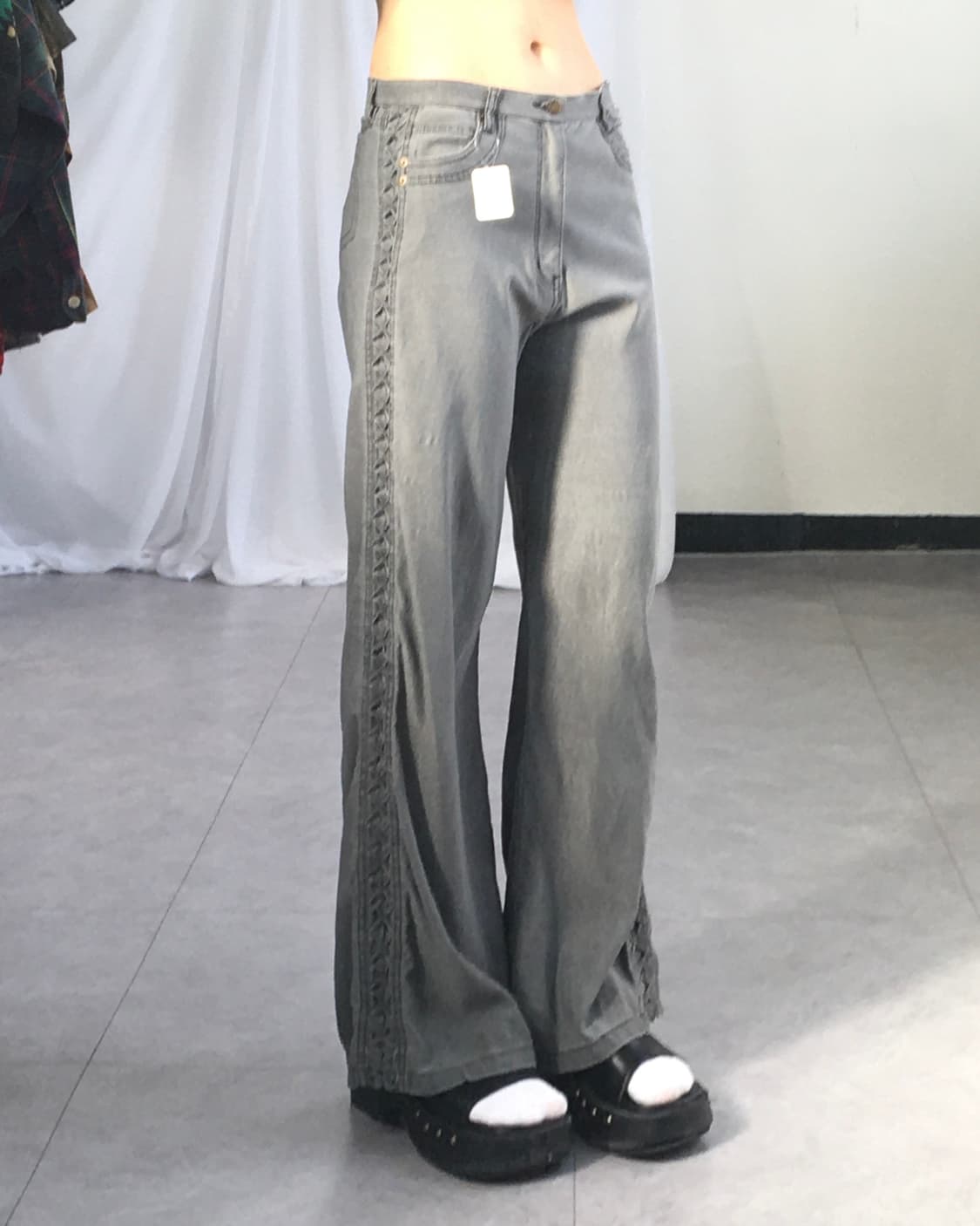 Side line point cotton pants 상품이미지7