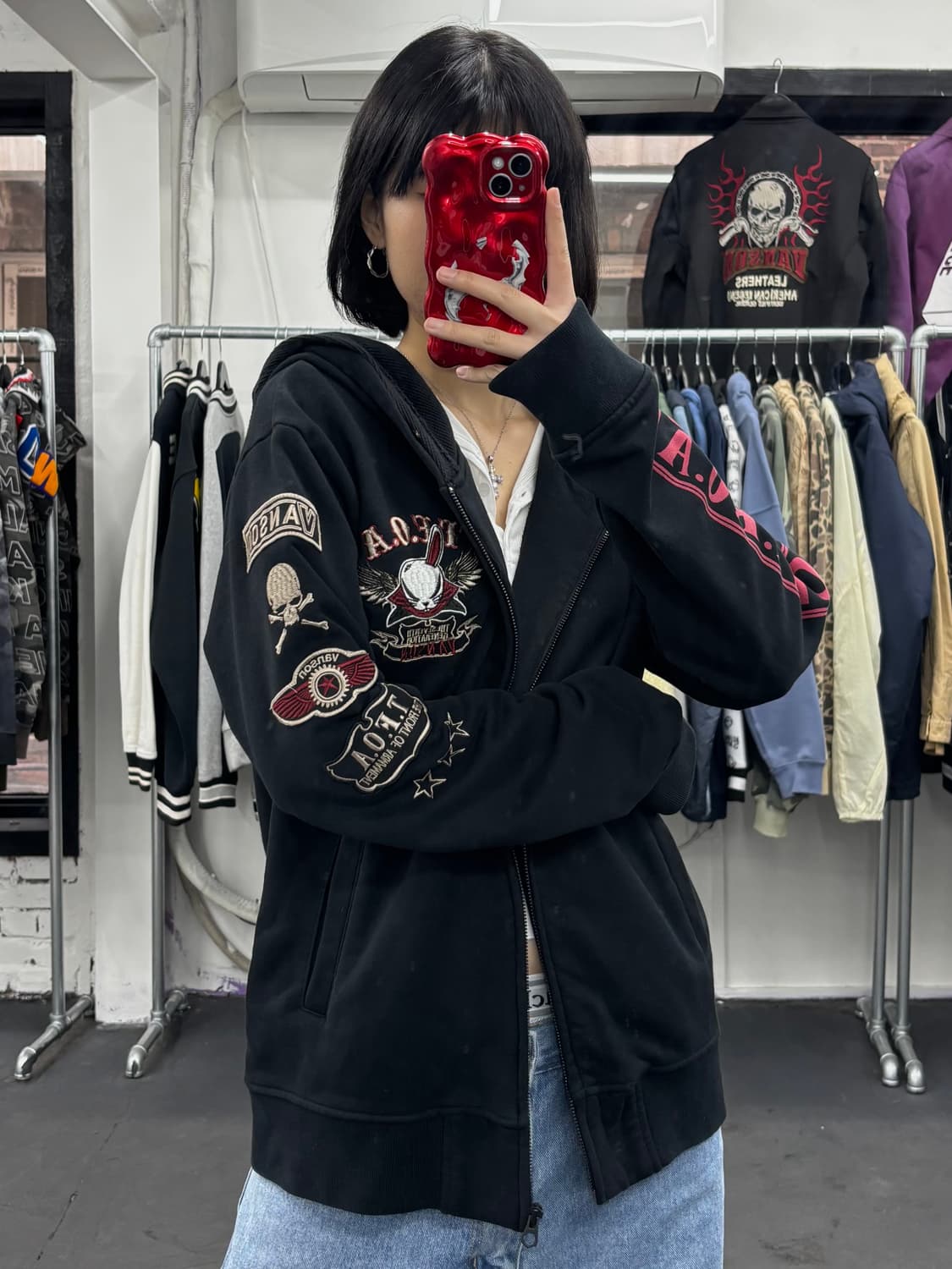 밴슨 레더 TFOA 후드집업 상품이미지1