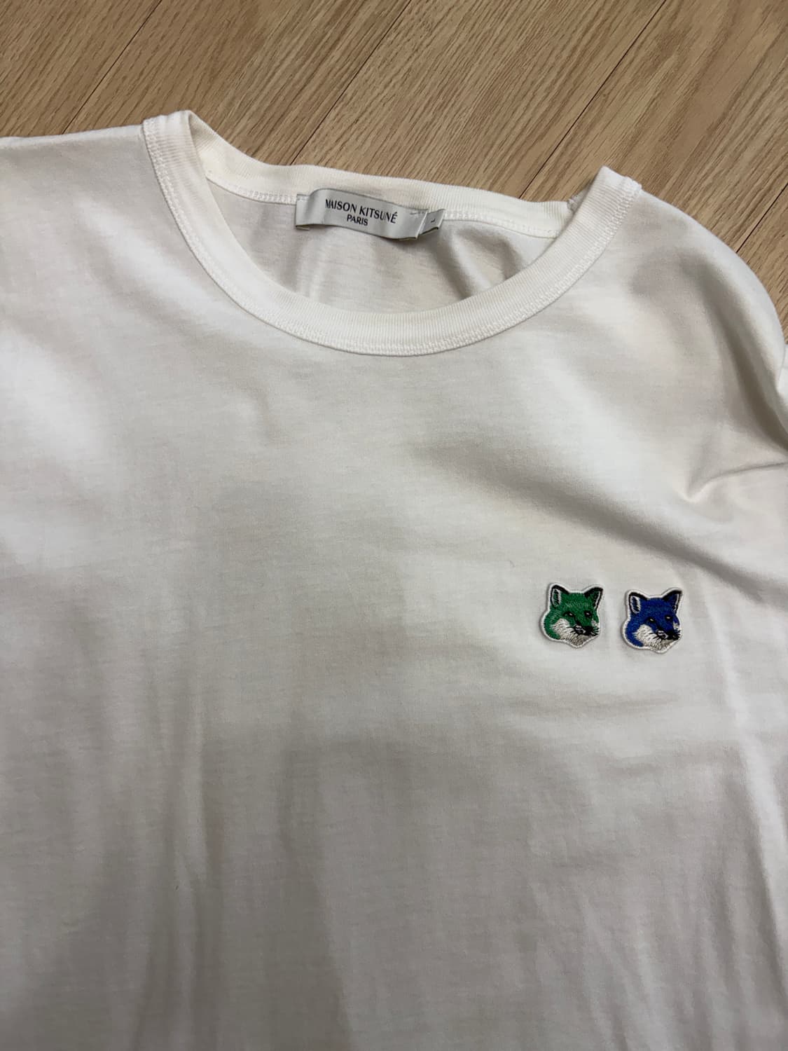 메종키츠네 더블폭스헤드 티셔츠 화이트 상품이미지4