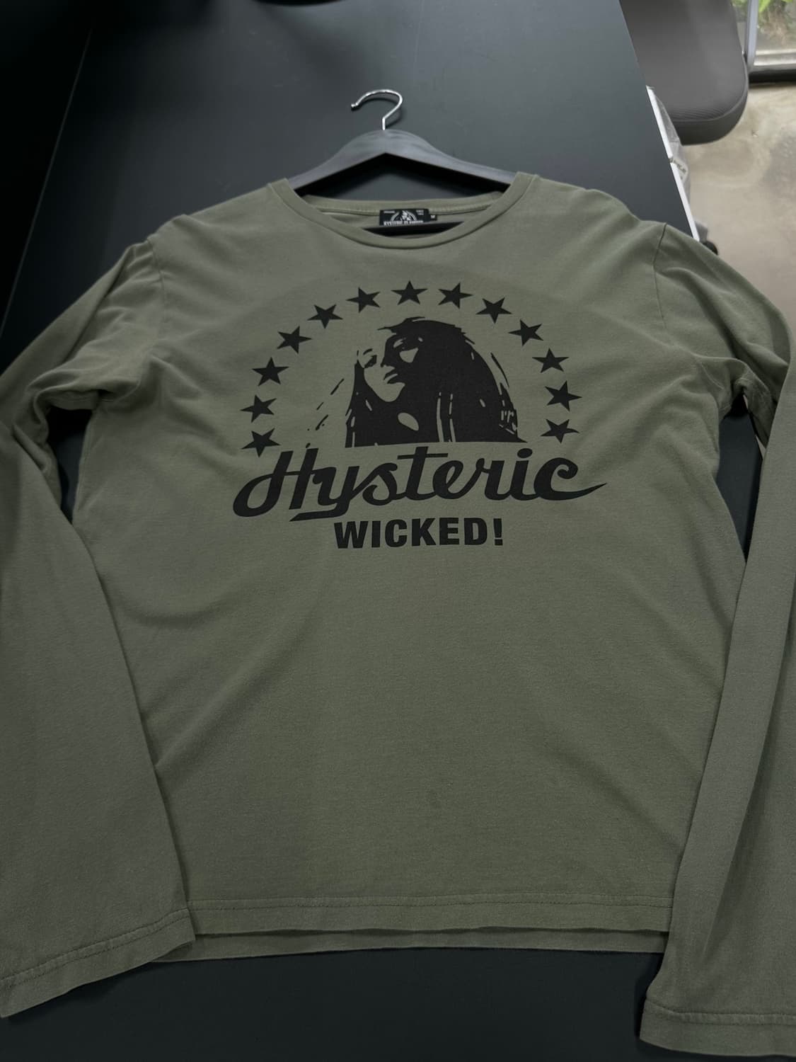히스테릭글래머 히스걸 WICKED 롱슬리브 카키 상품이미지5