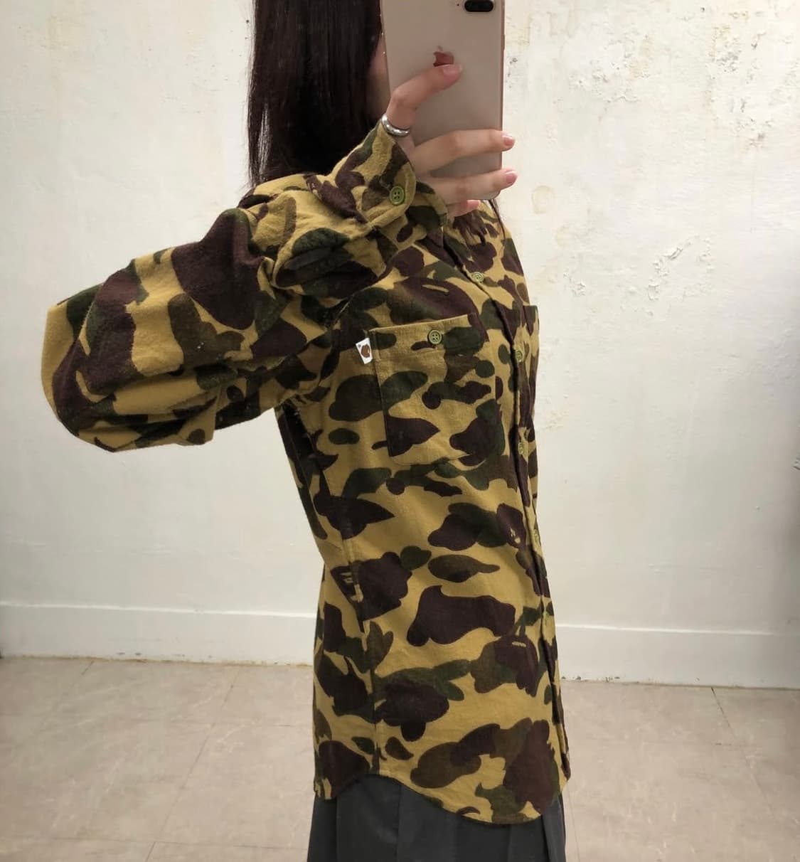 베이프 카모 플란넬 셔츠 상품이미지2