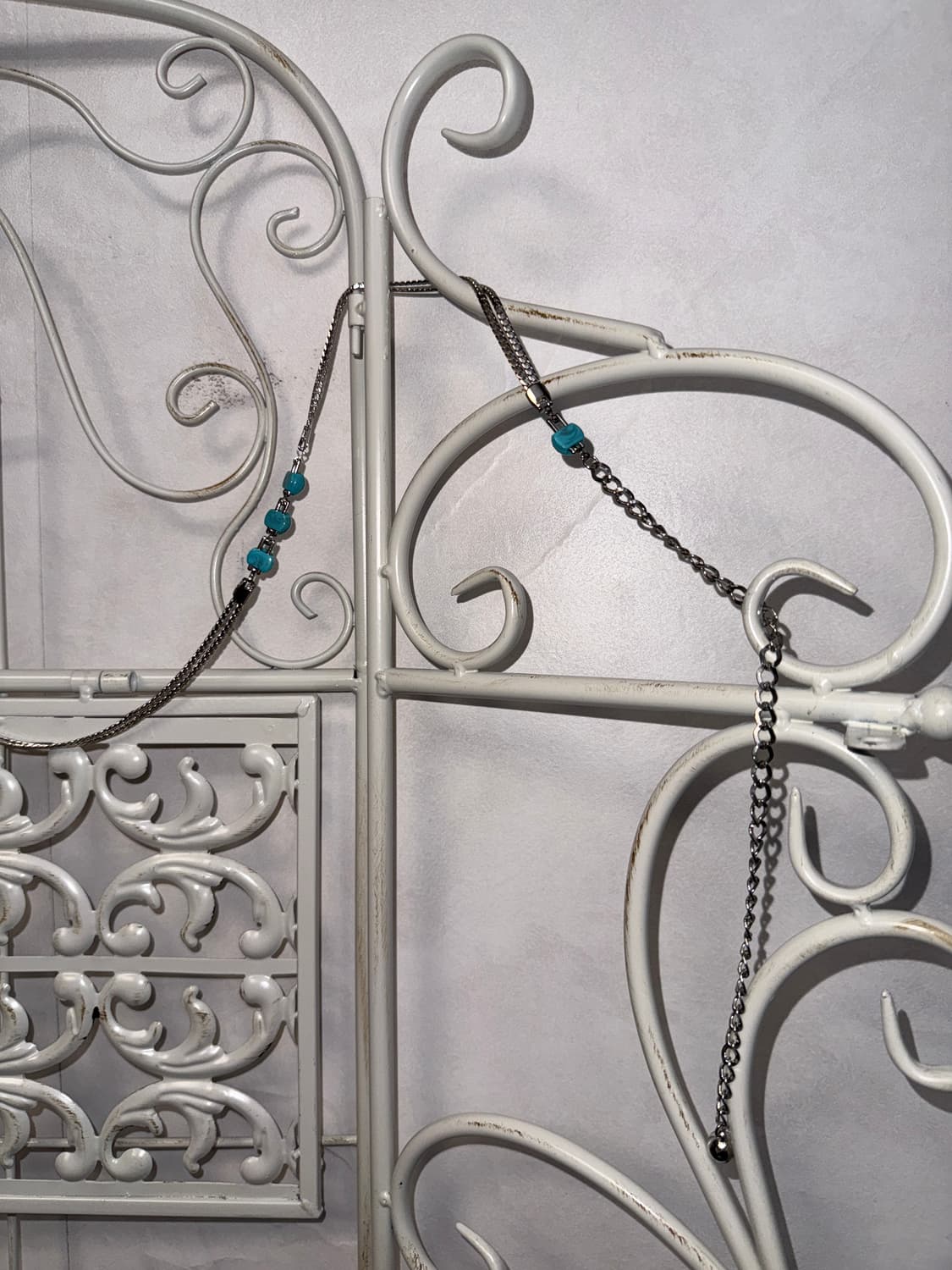 Mint emerald gemstone chain belt 상품이미지3